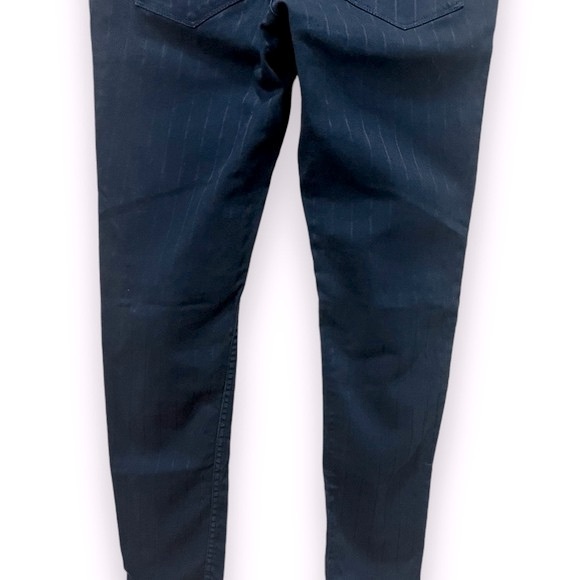 SANDRO Paris Pinstripe Denim 5 Pocket Jeans Dark Blue Size 40 FR Size 8 US - Picture 9 of 15